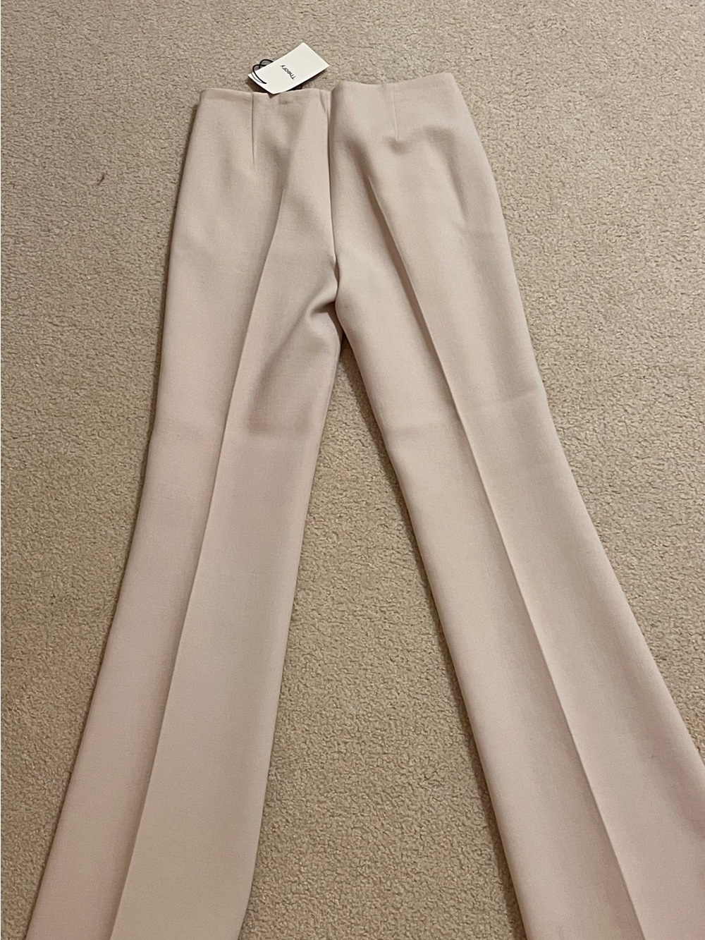 Theory Cream Wide-Leg Trousers - Picture 2 of 6